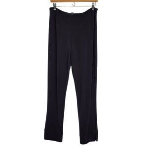 Sympli Tapered Leg Pants 8 Split Hem Pull On Elastic Waist‎ Gray Slinky Travel
